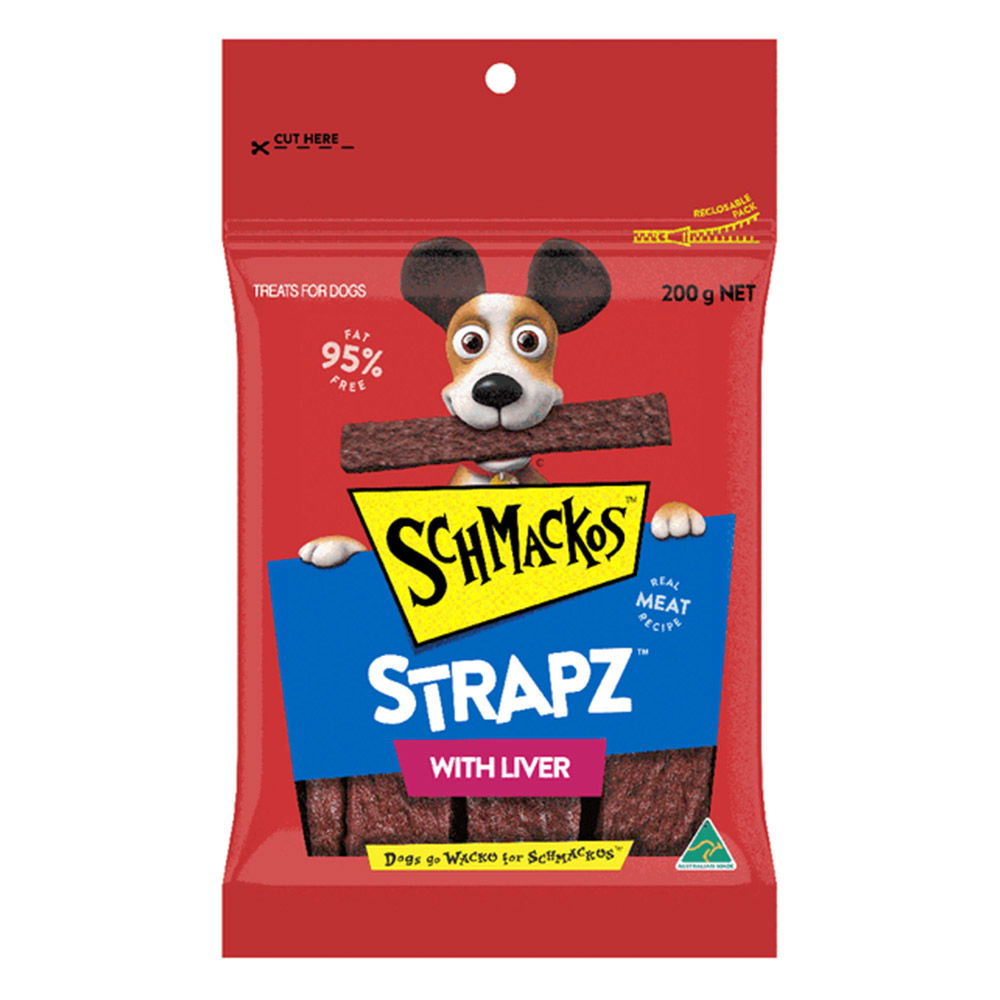 Schmackos Strapz with Liver Real Meat Recipe Dog Treats