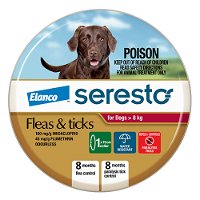 Seresto Flea and Tick Collar for Dogs over 8 Kg (Red)
