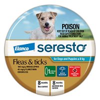 Seresto Flea and Tick Collar for Dogs under 8 Kg (Blue)
