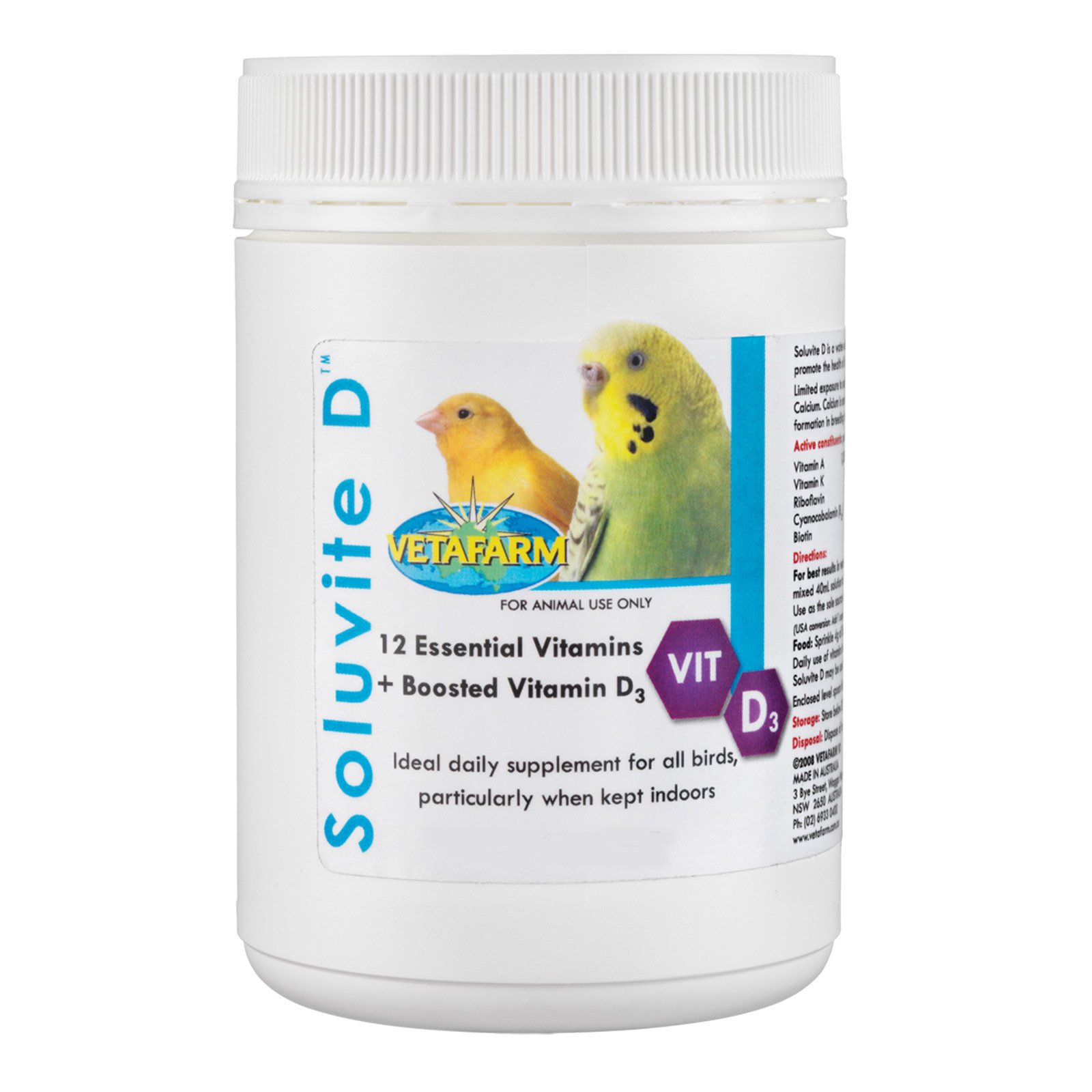 Vetafarm Soluvite D Vitamin Powder for Birds
