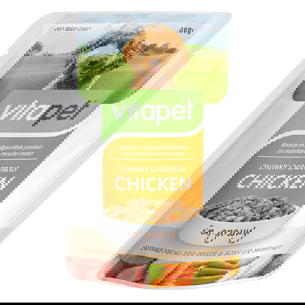 Vitapet Chunky Casserole Chicken in Gravy Wet Dog Food