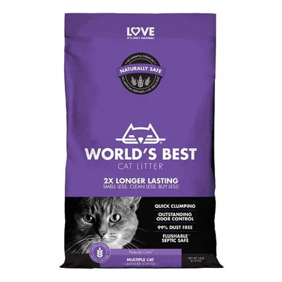 World's Best Multiple Cat Lavender Scented Cat Litter