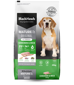 Black Hawk Original Mature 7+ Chicken and Rice Dry Dog Food