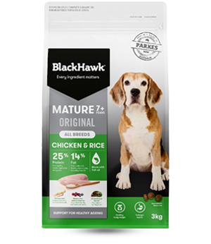 Black Hawk Original Mature 7+ Chicken & Rice Dry Dog Food