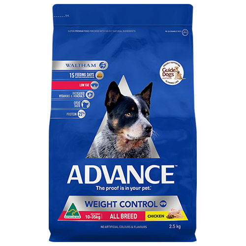 advance weight control dog food