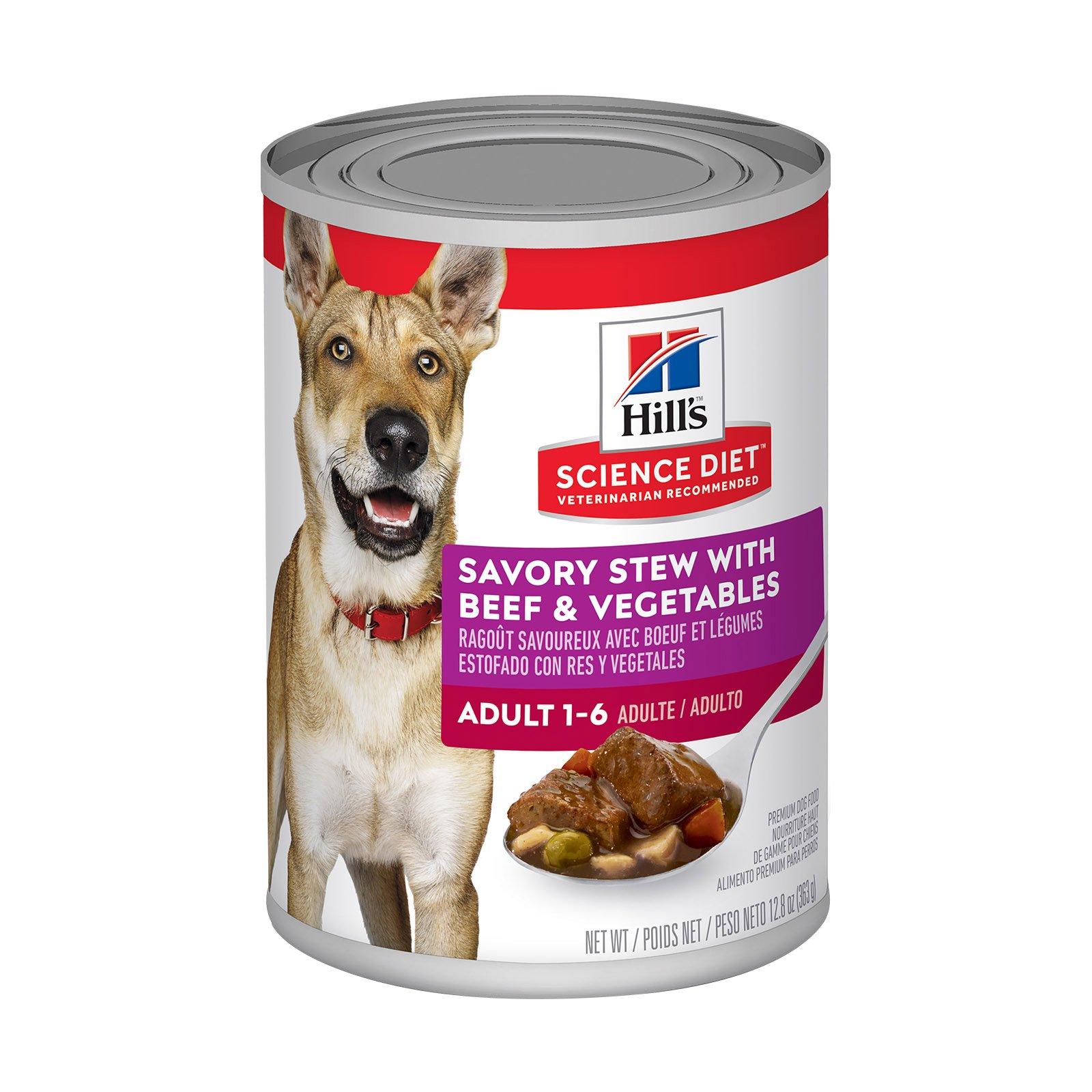 Hill's Science Diet Adult Savory Stew Beef & Vegetable Canned Dog Food 363 Gm
