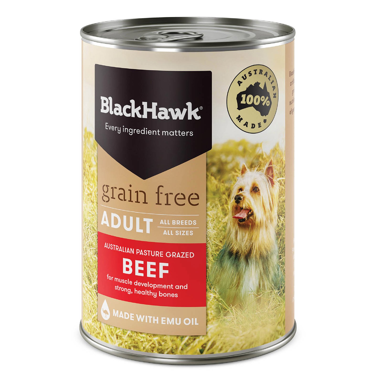 Black Hawk Grain Free Beef Canned Wet Dog Food 