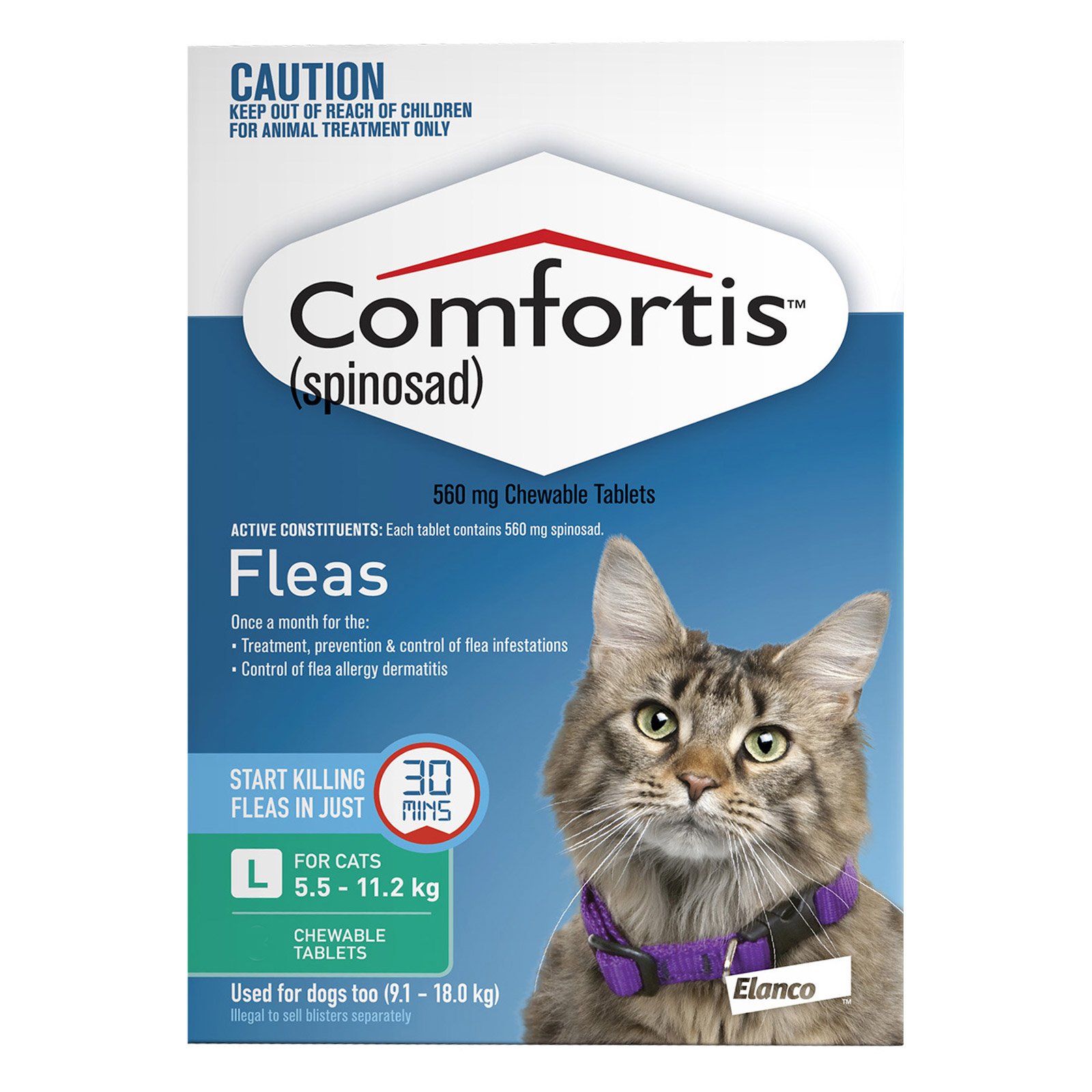 Comfortis For Large Cats 5.5-11.2 KG (Green)
