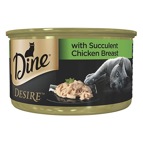 DINE DESIRE Wet Cat Food with Succulent Chicken Breast 85 GMS 