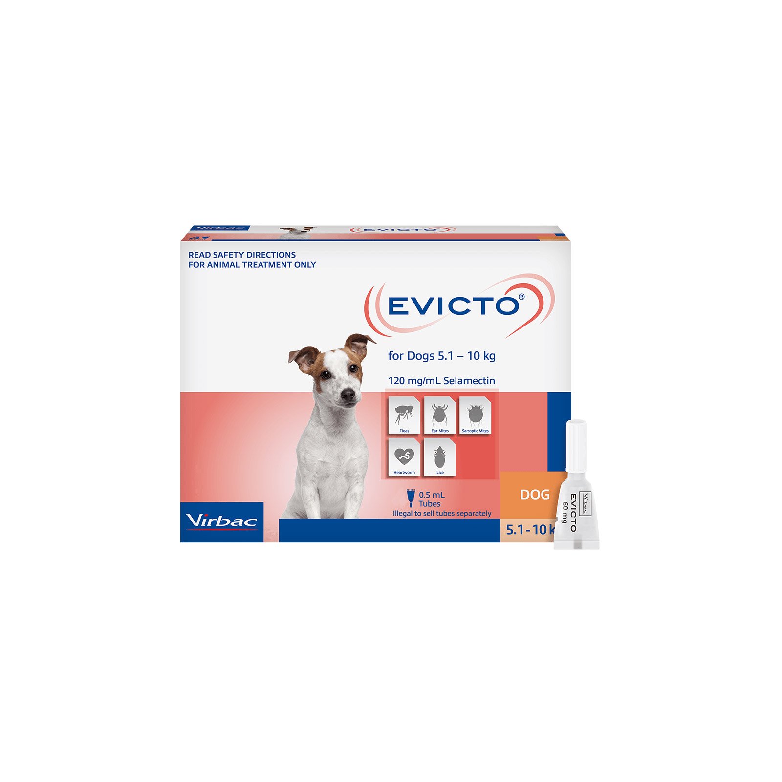 Evicto Spot-on FOR SMALL DOGS 5-10KG (ORANGE)