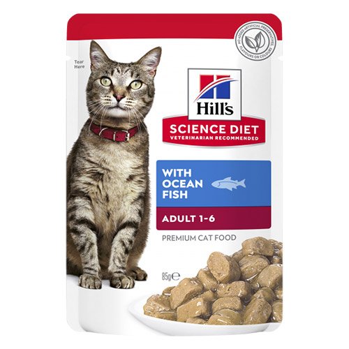 Hill's Science Diet Optimal Care Adult Cat Ocean Fish Wet Pouch  85 gm
