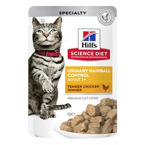 Hill's Science Diet Adult Cat Urinary Hairball Control Chicken Wet Pouch