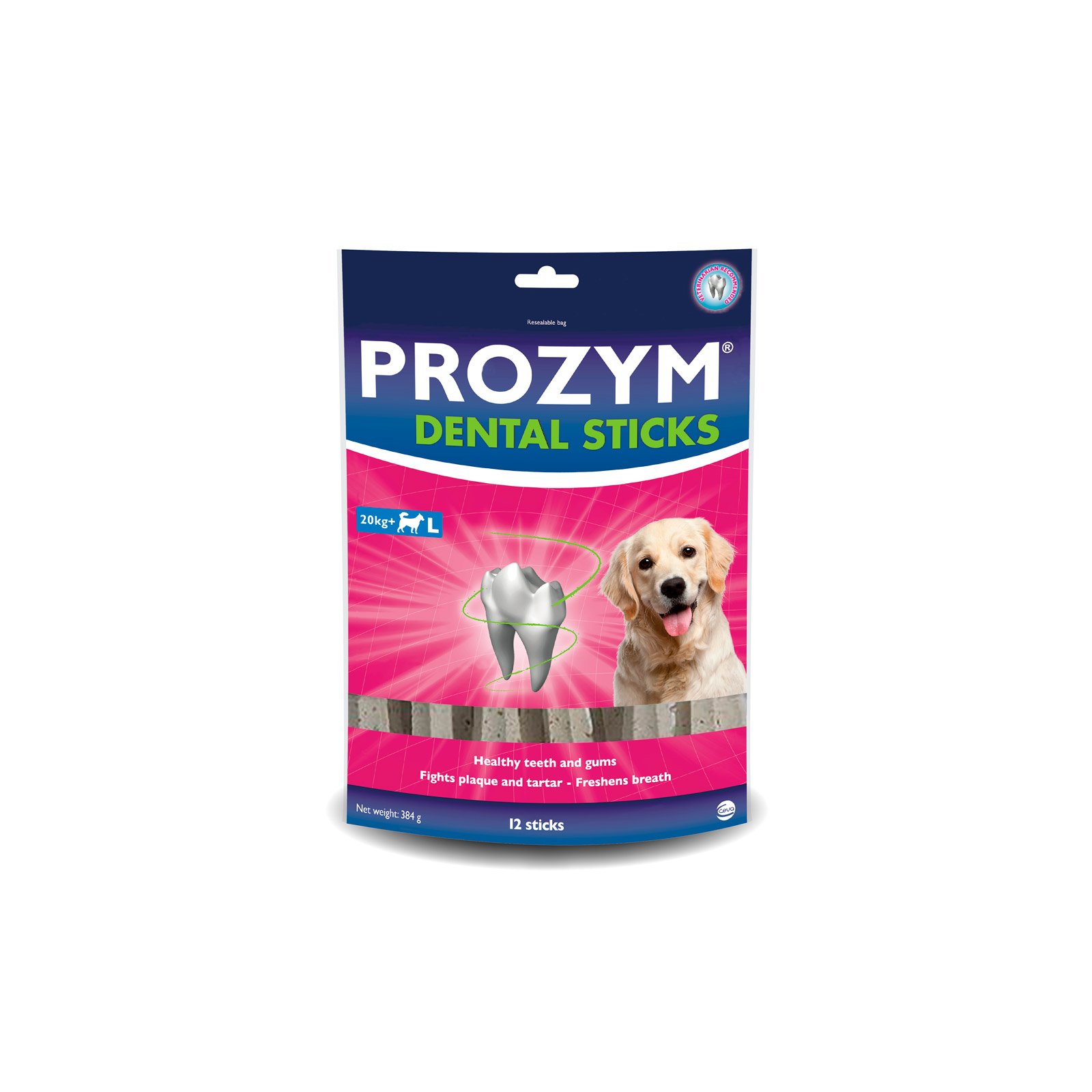 Prozym Dental Sticks for Large Dogs Over 20 kg (12 Pieces)