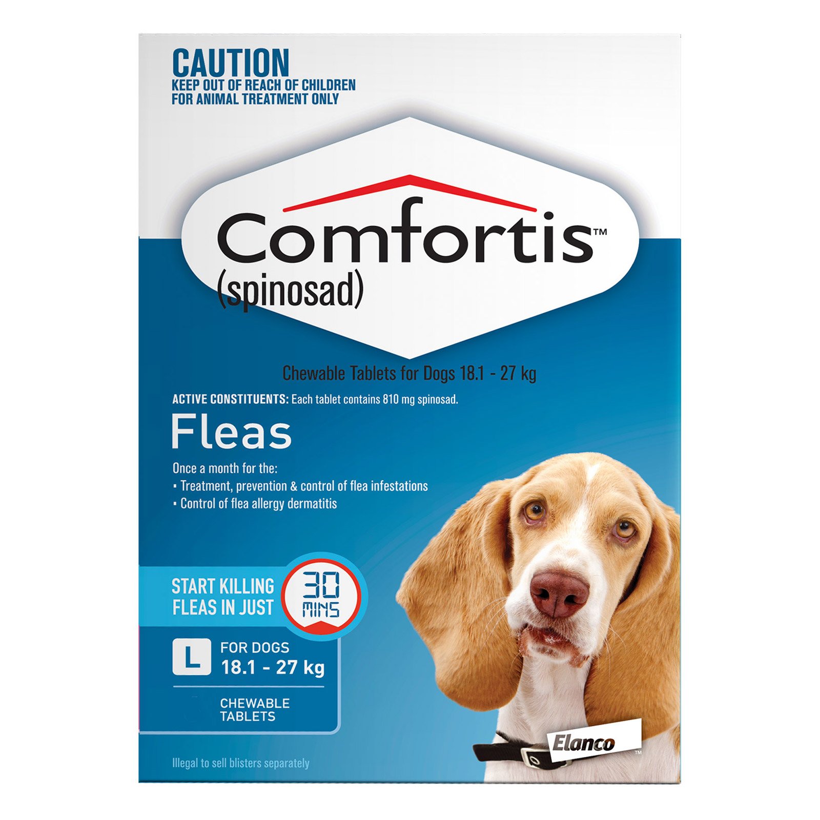 Comfortis For Dogs 18.1 - 27 Kg (Blue)
