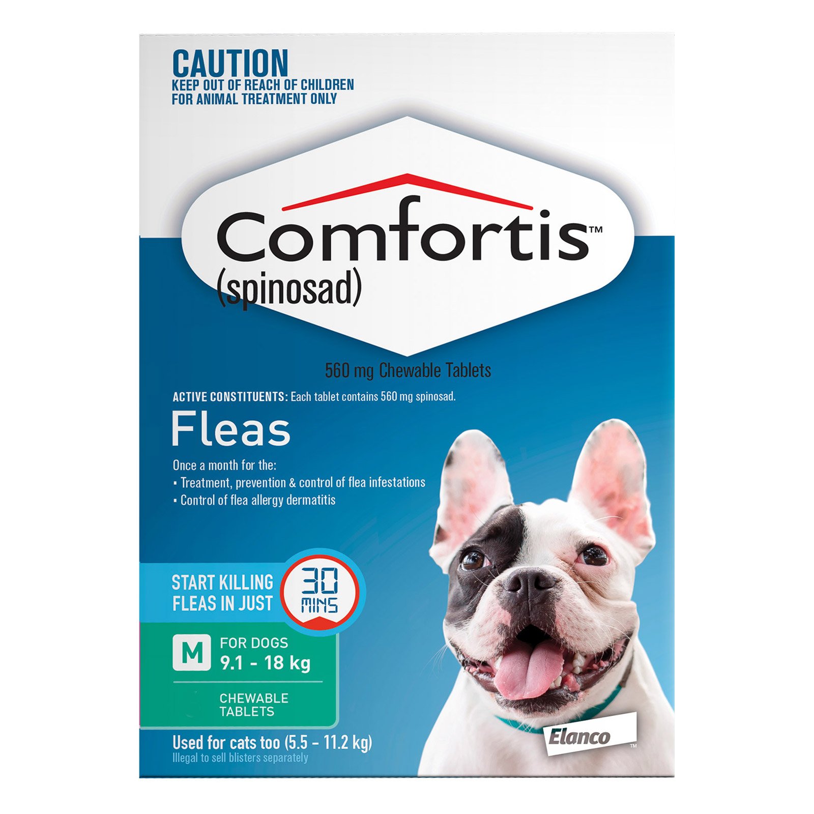 Comfortis For Dogs 9.1 - 18 Kg (Green)
