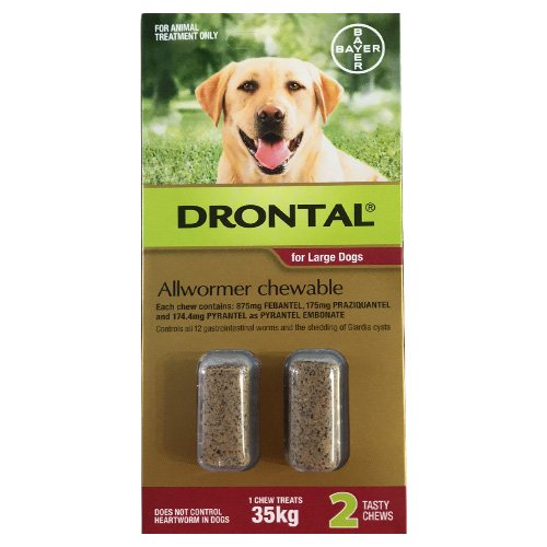 Drontal Wormers Chewables For Dogs Up To 35Kg (Red)