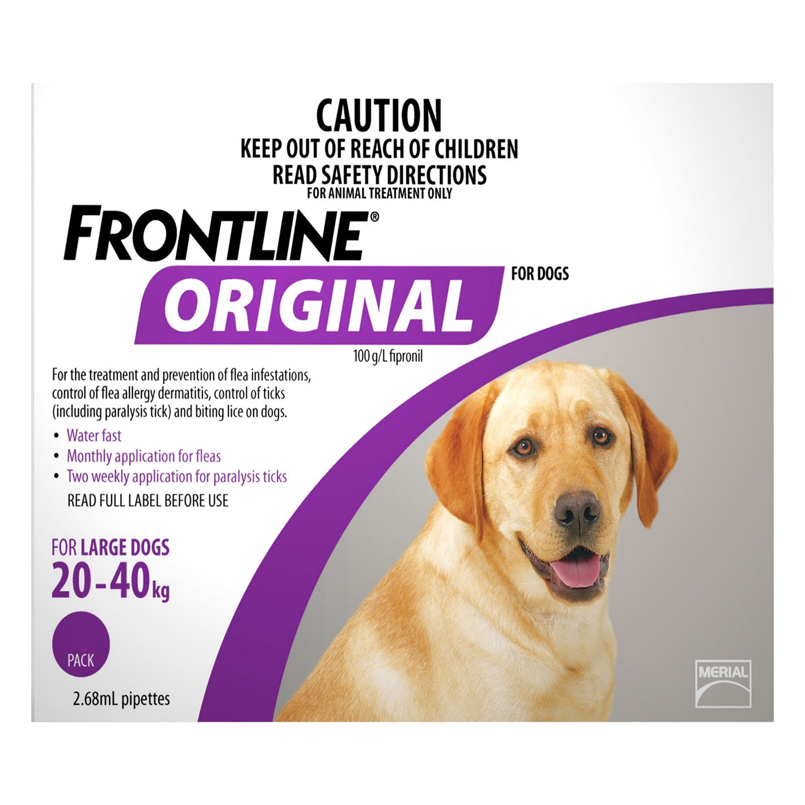 Frontline Original For Large Dogs 20-40 Kg (Purple)