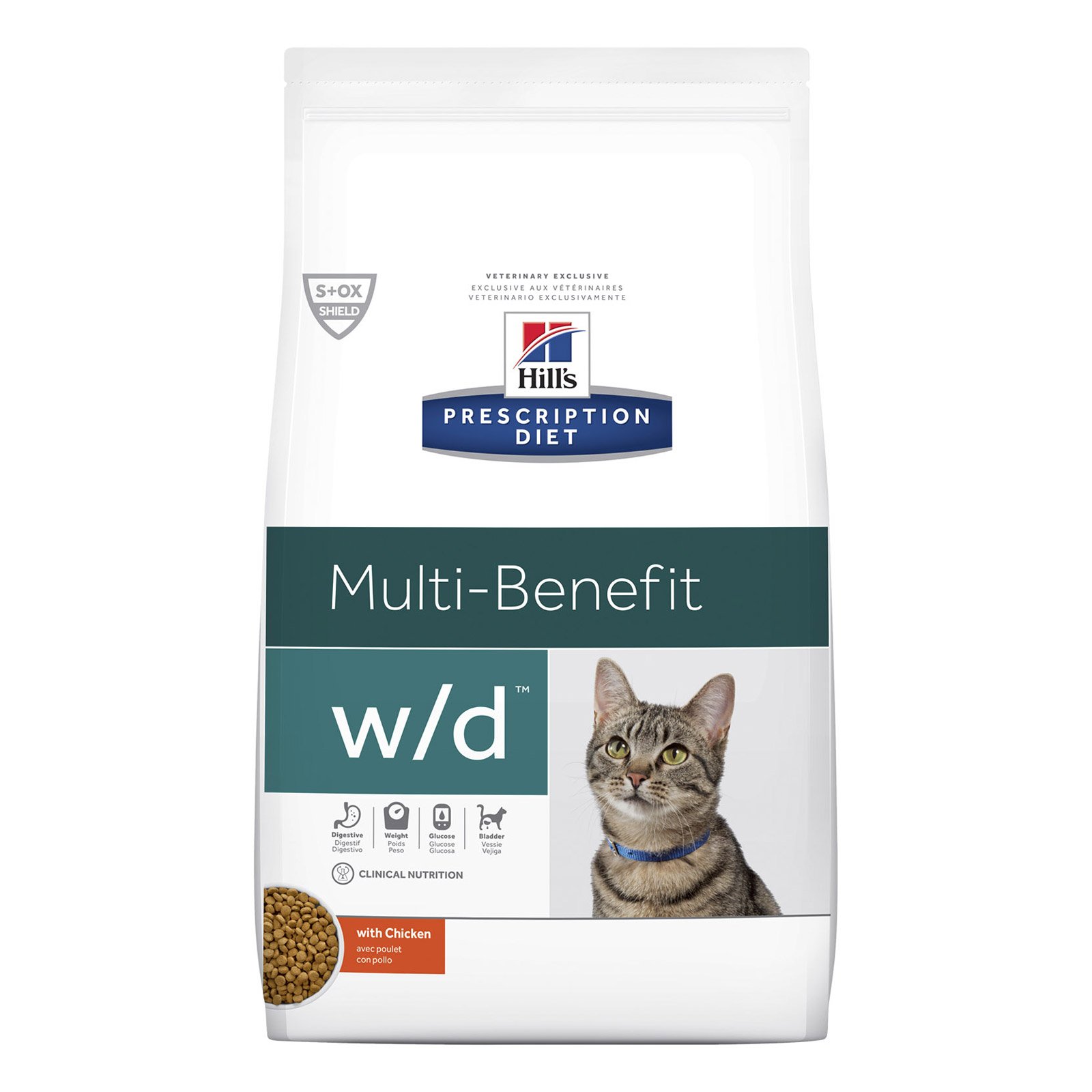 Hill's Prescription Diet w/d Digestive/Weight Management with Chicken Dry Cat Food  