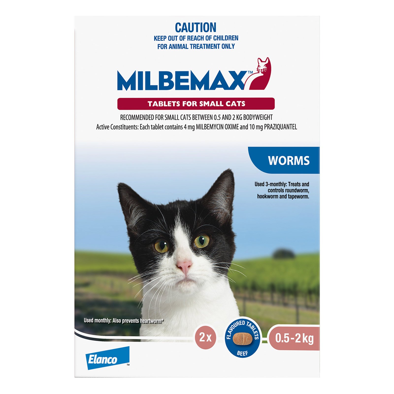 Milbemax Allwormer Tablets For Small Cats 0.5 To 2 Kg