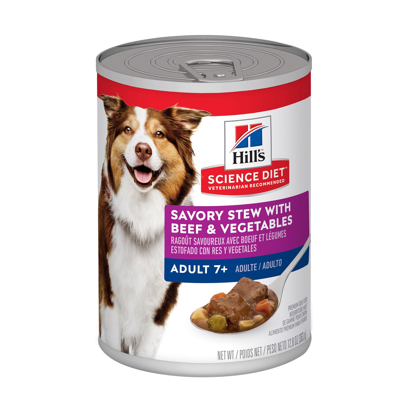 Hill's Science Diet Adult 7+ Savory Stew Beef & Vegetable Canned Dog Food