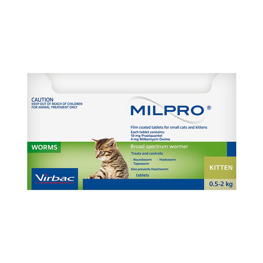 Milpro Allwormer For Cats 0.5 - 2 Kg 24 Tablet