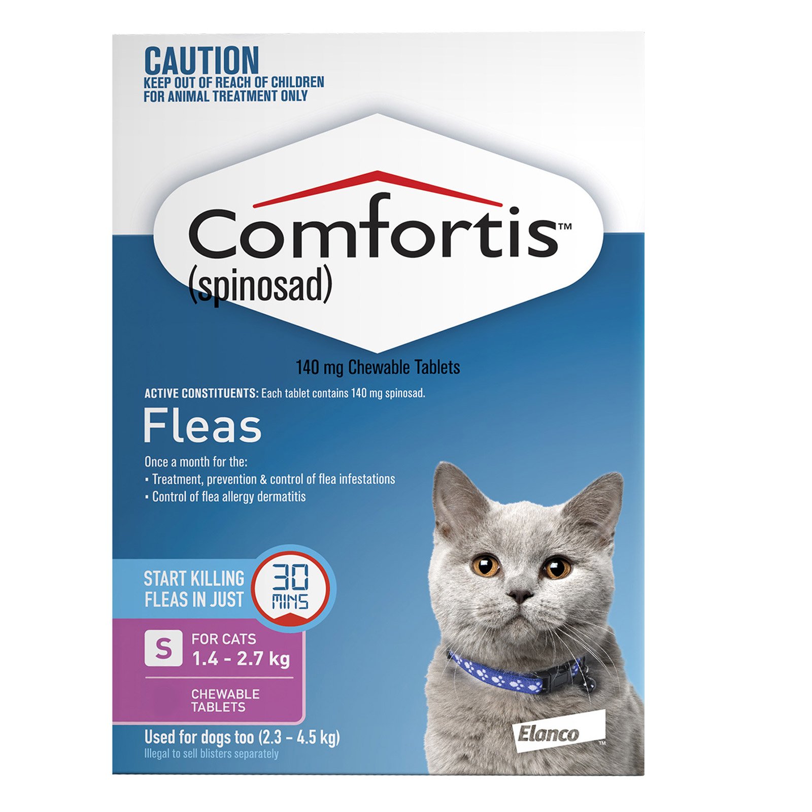 Comfortis Chewable Tablets for Cats and Dogs Free Shipping