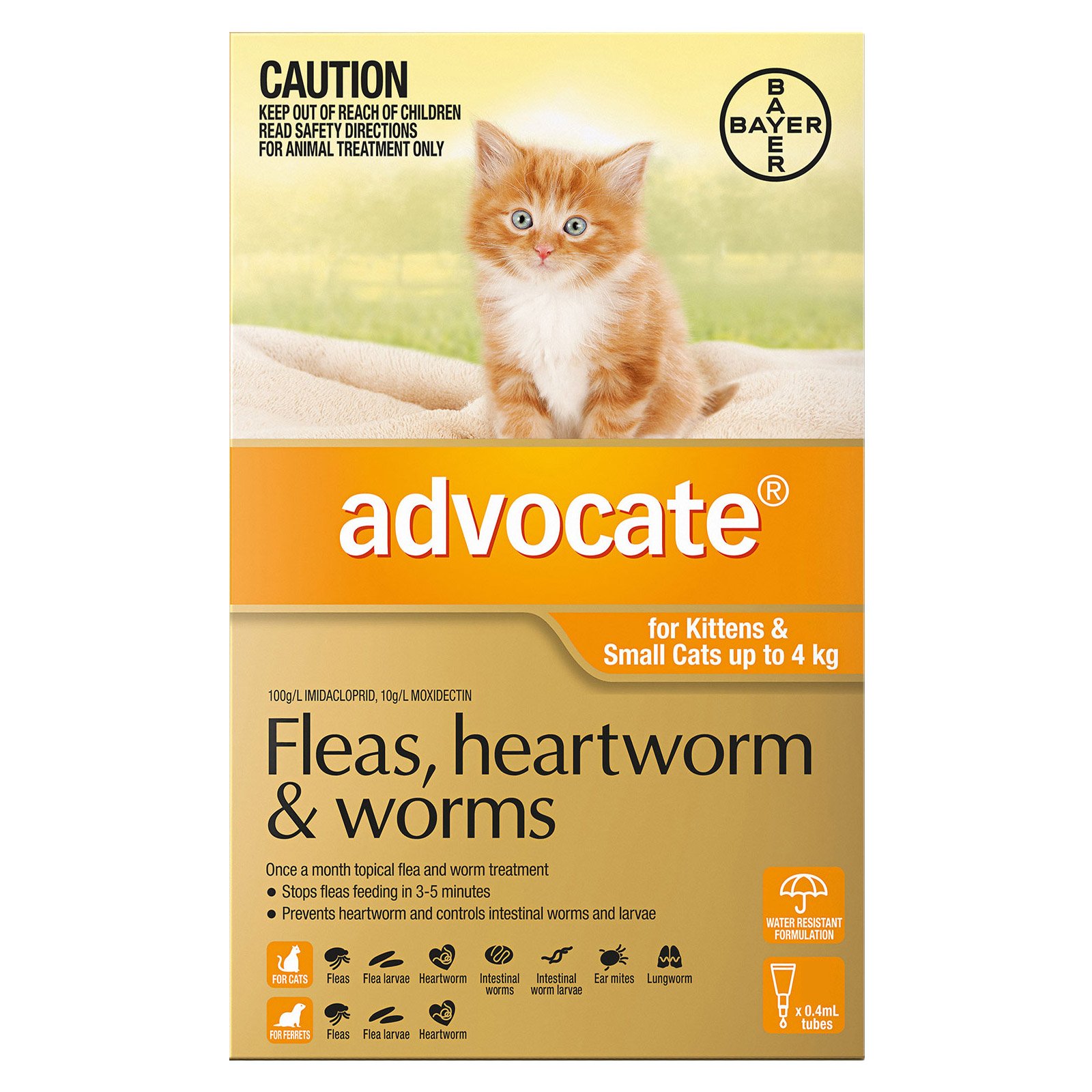 Advocate for Cats Flea, Heartworm and Intestinal Worm Treatment for Cats