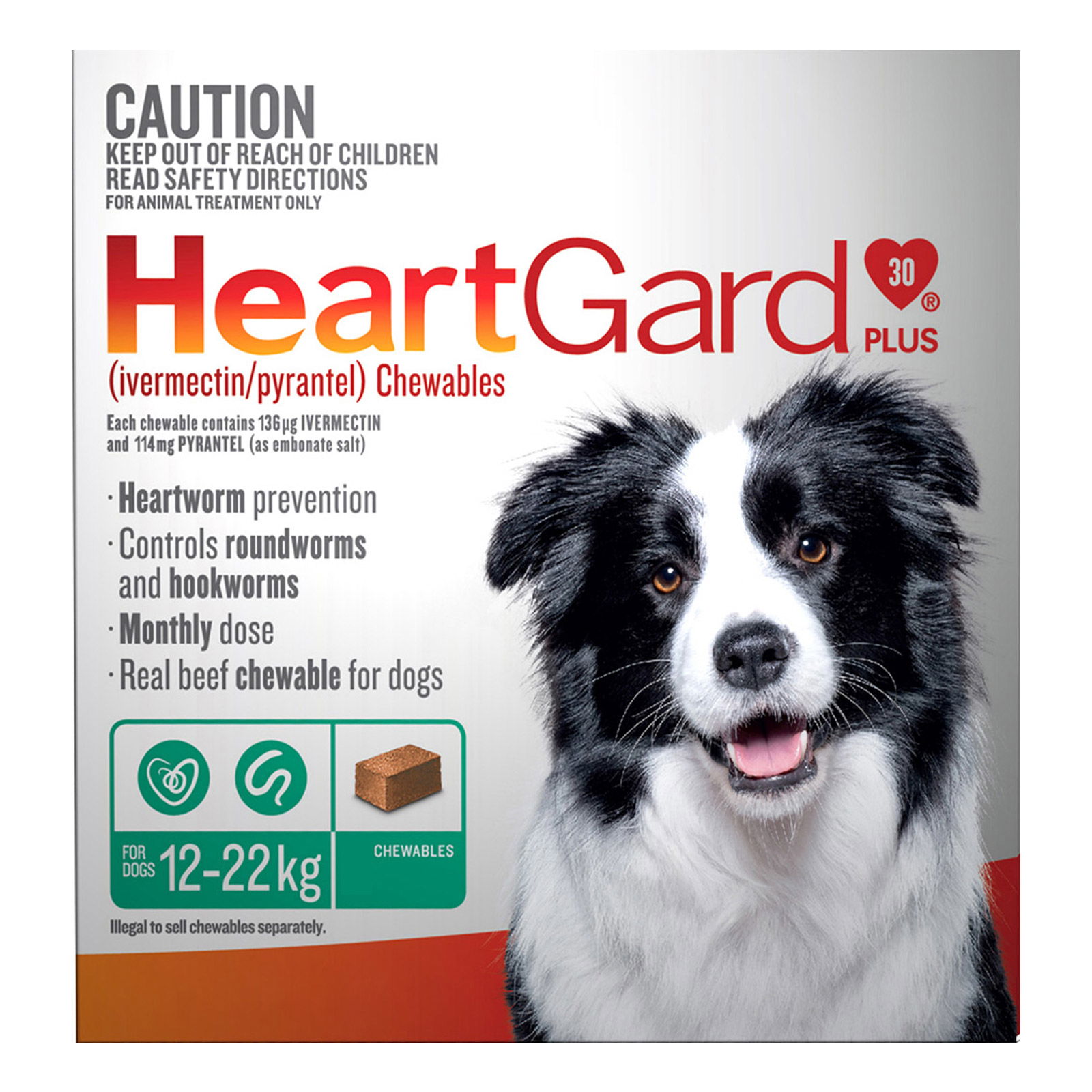 Buy Heartgard Plus Chewables For Medium Dogs 12 To 22 Kg Green 6 Chews Online