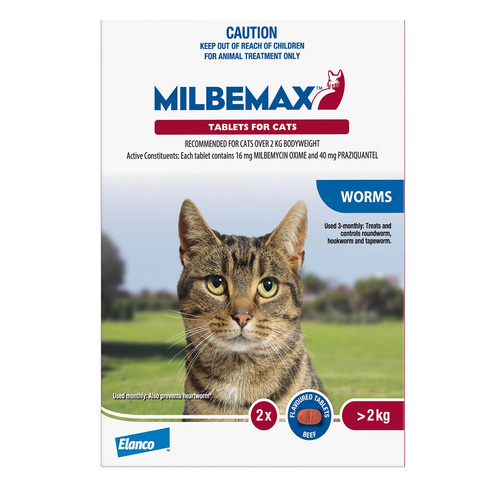 Milbemax Allwormer Tablets For Large Cats Over 2Kg