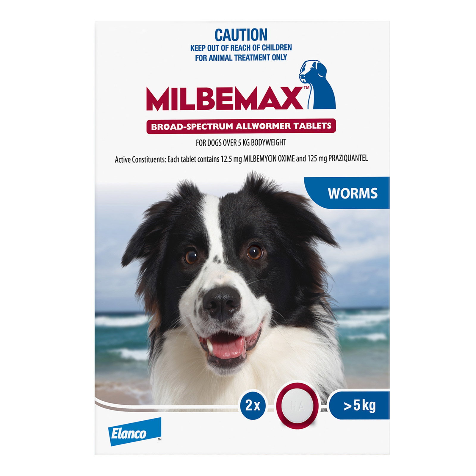 Milbemax For Dogs Allwormer Tablets For Large Dogs 5 To 25 Kg 2 Tablet